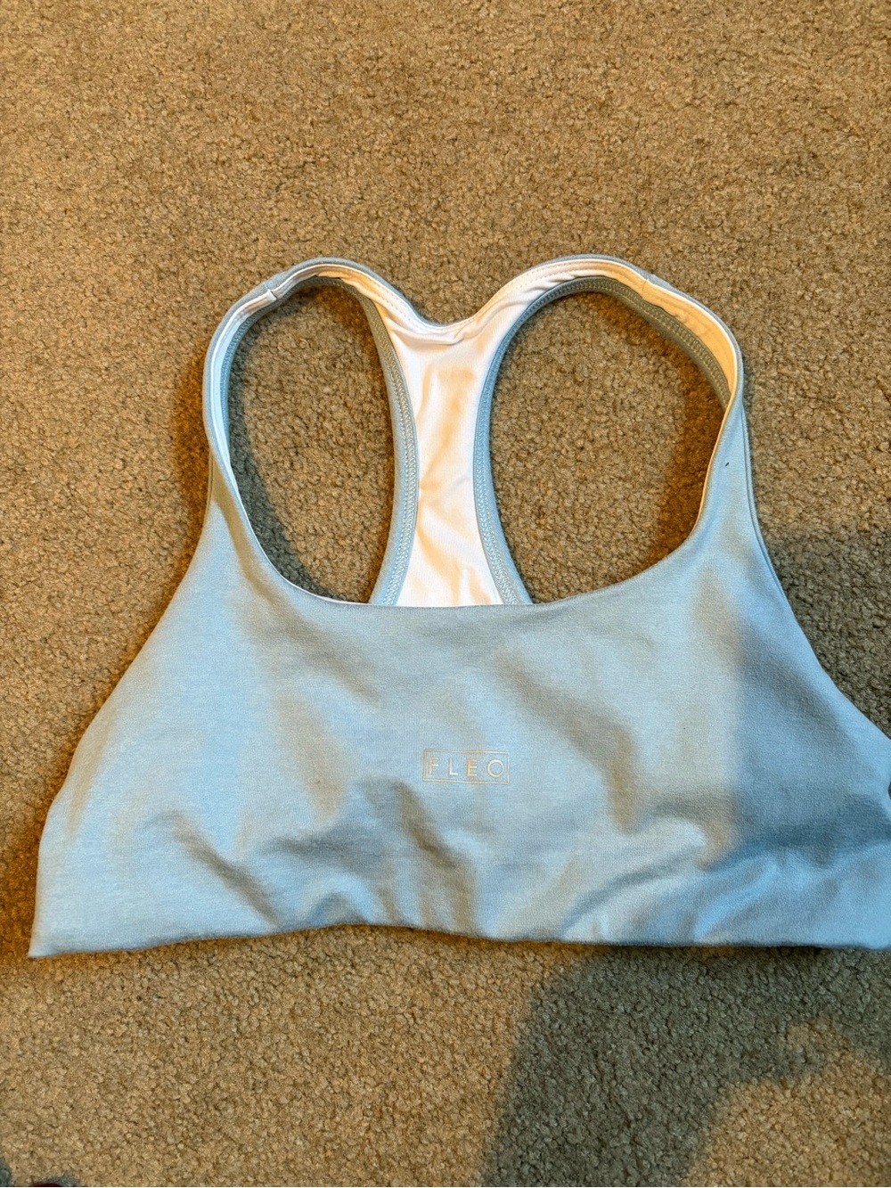 FLEO Women's Light Blue Racerback sports bra